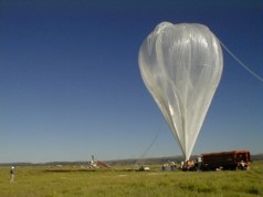 Super Pressure Balloon is shown here just before launch