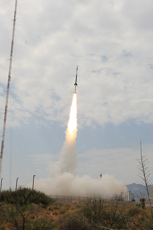 DUST mission launch from White Sands Missile Range.
