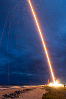 KiNET-X launches from Wallops Island, VA. Credit: Allison Stancil.