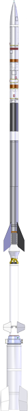 Drawing of the Oriole sounding rocket.