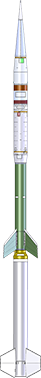 Drawing of Terrier-Malemute sounding rocket.