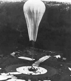 Explorer launch form the Stratobowl July 28, 1934.